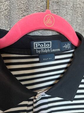 Polo by Ralph Lauren Black and White Striped Polo Shirt